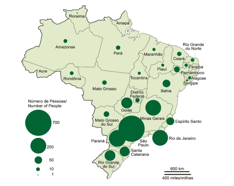 Onde tem mais brasileiros na Inglaterra?